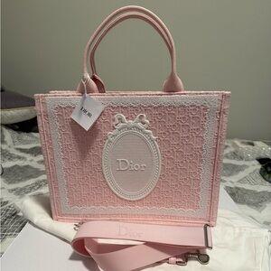 Dior Pink Medium Book Tote